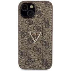 Guess GUHCP15SPGS4TDW Hardcase Grip Stand 4G Triangle Strass for iPhone 15 / 14 / 13 6.1" / brown