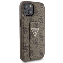 Guess GUHCP15SPGS4TDW Hardcase Grip Stand 4G Triangle Strass for iPhone 15 / 14 / 13 6.1" / brown