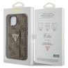 Guess GUHCP15SPGS4TDW Hardcase Grip Stand 4G Triangle Strass for iPhone 15 / 14 / 13 6.1" / brown