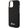 Guess GUHCP15SSMBSLK Hardcase Silicone Script Metal Logo & Fram for iPhone 15 / 14 / 13 6.1" / black