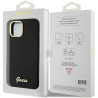Guess GUHCP15SSMBSLK Hardcase Silicone Script Metal Logo & Fram for iPhone 15 / 14 / 13 6.1" / black