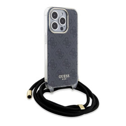Guess GUHCP15XHC4SEK Crossbody Cord 4G Print Hardcase for iPhone 15 Pro Max 6.7" / black