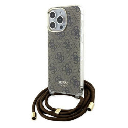 Guess GUHCP15XHC4SEW Crossbody Cord 4G Print Hardcase for iPhone 15 Pro Max 6.7" / brown