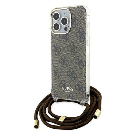 Guess GUHCP15XHC4SEW Crossbody Cord 4G Print Hardcase for iPhone 15 Pro Max 6.7" / brown