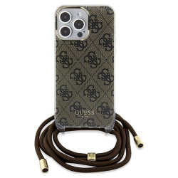 Guess GUHCP15XHC4SEW Crossbody Cord 4G Print Hardcase for iPhone 15 Pro Max 6.7" / brown