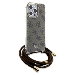 Guess GUHCP15XHC4SEW Crossbody Cord 4G Print Hardcase for iPhone 15 Pro Max 6.7" / brown