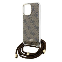 Guess GUHCP15XHC4SEW Crossbody Cord 4G Print Hardcase for iPhone 15 Pro Max 6.7" / brown