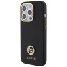 Guess GUHCP15XM4DGPK Silicone Logo Strass 4G Hardcase for iPhone 15 Pro Max 6.7" / black