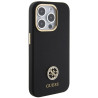 Guess GUHCP15XM4DGPK Silicone Logo Strass 4G Hardcase for iPhone 15 Pro Max 6.7" / black