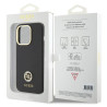 Guess GUHCP15XM4DGPK Silicone Logo Strass 4G Hardcase for iPhone 15 Pro Max 6.7" / black