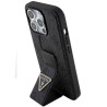Guess GUHCP15XPGS4TDK Grip Stand 4G Triangle Strass Hardcase for iPhone 15 Pro Max 6.7" / black