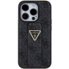 Guess GUHCP15XPGS4TDK Grip Stand 4G Triangle Strass Hardcase for iPhone 15 Pro Max 6.7" / black