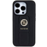 Guess GUHCP15XPGSSADK Grip Stand 4G Saffiano Strass for iPhone 15 Pro Max 6.7" / black