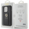 Guess GUHCP15XPGSSADK Grip Stand 4G Saffiano Strass for iPhone 15 Pro Max 6.7" / black