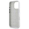 Guess GUHCP16LM4DGPH Silicone Logo Strass 4G Hardcase for iPhone 16 Pro 6.3" / white