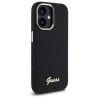 Guess GUHCP16MSMBSLK Silicone Script Metal Logo & Frame Hardcase for iPhone 16 Plus 6.7" / black