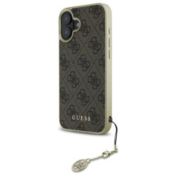 Guess GUHCP16SGF4GBR Hardcase 4G Charms Collection for iPhone 16 6.1" / brown