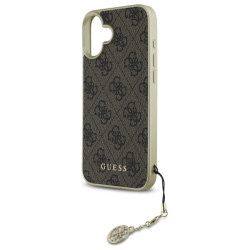Guess GUHCP16SGF4GBR Hardcase 4G Charms Collection for iPhone 16 6.1" / brown