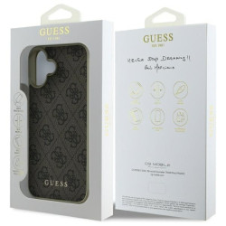 Guess GUHCP16SGF4GBR Hardcase 4G Charms Collection for iPhone 16 6.1" / brown