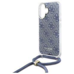 Guess GUHCP16SHC4SEB Crossbody Cord 4G Print Hardcase for iPhone 16 6.1" / blue