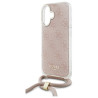 Guess GUHCP16SHC4SEP Hardcase Crossbody Cord 4G Print for iPhone 16 6.1" / pink