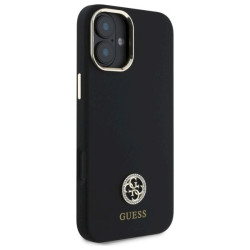 Guess GUHCP16SM4DGPK Silicone Logo Strass 4G Hardcase for iPhone 16 6.1" / black