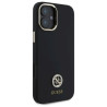Guess GUHCP16SM4DGPK Silicone Logo Strass 4G Hardcase for iPhone 16 6.1" / black