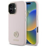 Guess GUHCP16SM4DGPP Silicone Logo Strass 4G Hardcase for iPhone 16 6.1" / pink
