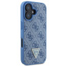 Guess GUHCP16SP4TDSCPB Leather Metal Logo Strass Crossbody Hardcase for iPhone 16 6.1" / blue