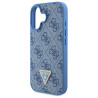 Guess GUHCP16SP4TDSCPB Leather Metal Logo Strass Crossbody Hardcase for iPhone 16 6.1" / blue