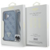 Guess GUHCP16SP4TDSCPB Leather Metal Logo Strass Crossbody Hardcase for iPhone 16 6.1" / blue