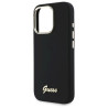 Guess GUHCP16XSMBSLK Silicone Script Metal Logo & Frame Hardcase for iPhone 16 Pro Max 6.9" / black