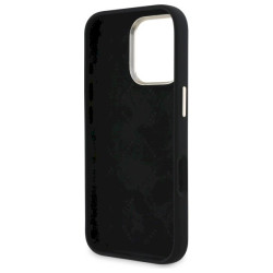 Guess GUHCP16XSMBSLK Silicone Script Metal Logo & Frame Hardcase for iPhone 16 Pro Max 6.9" / black