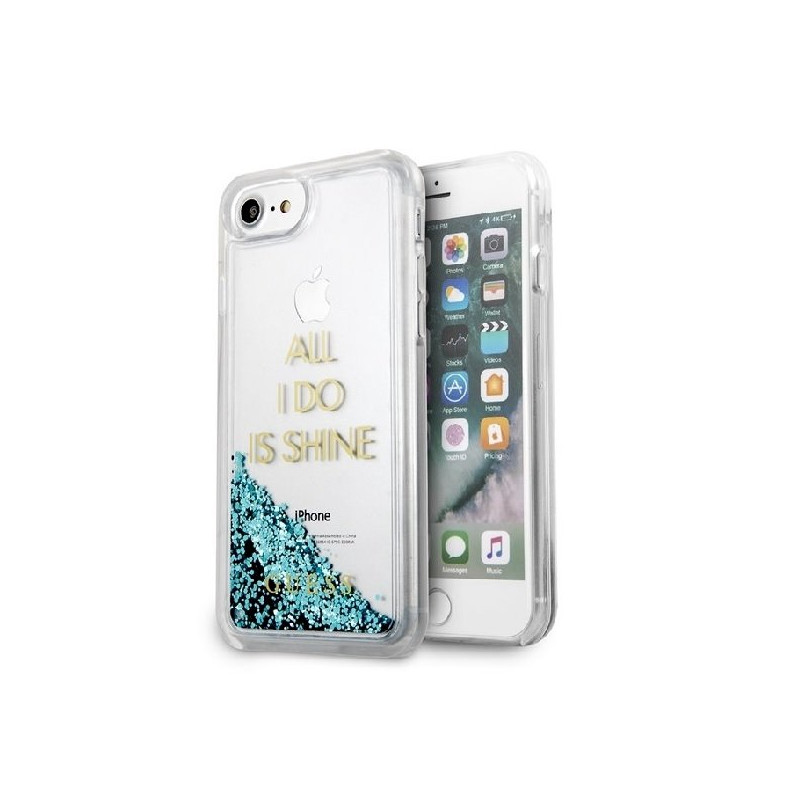 Guess GUHCP7GLUQBL Liquid Glitter Party Hard Case for iPhone 6/7/8/SE 2020 / SE 2022 / blue