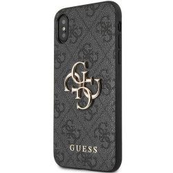 Guess GUHCPX4GMGGR iPhone X/XS grey hardcase 4G Big Metal Logo