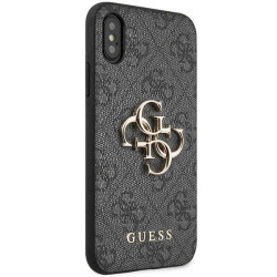Guess GUHCPX4GMGGR iPhone X/XS grey hardcase 4G Big Metal Logo