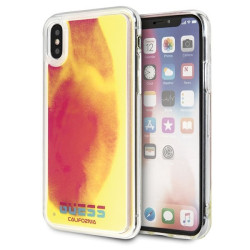 Guess GUHCPXGLCPI Hardcase California Glow in the dark for iPhone X/Xs / pink