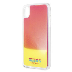 Guess GUHCPXGLCPI Hardcase California Glow in the dark for iPhone X/Xs / pink