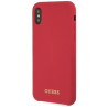 Guess GUHCPXLSGLRE Silicone Hardcase for iPhone X/Xs / red