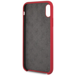 Guess GUHCPXLSGLRE Silicone Hardcase for iPhone X/Xs / red