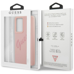 Guess GUHCS21LLSVSPI Script Vintage Hardcase for Samsung Galaxy S21 Ultra G998 / pink