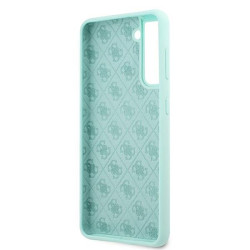 Guess GUHCS21MLSLMGLB S21+ G996 Hardcase Silicone Script Metal Logo / blue