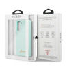 Guess GUHCS21MLSLMGLB S21+ G996 Hardcase Silicone Script Metal Logo / blue