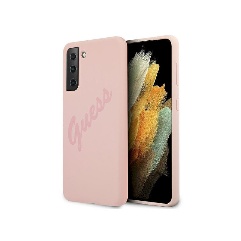 Guess GUHCS21MLSVSPI Script Vintage Hardcase for Samsung Galaxy S21+ G996 / pink
