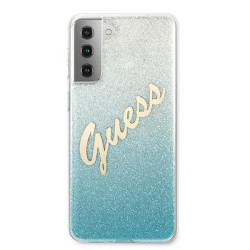 Guess GUHCS21MPCUGLSBL Hardcase Glitter Gradient Script for Samsung Galaxy S21+ G996 / blue