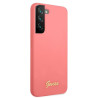 Guess GUHCS22MLSLMGFU S22+ S906 fuchsia hardcase Silicone Script Metal Logo