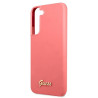 Guess GUHCS22MLSLMGFU S22+ S906 fuchsia hardcase Silicone Script Metal Logo