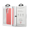 Guess GUHCS22MLSLMGFU S22+ S906 fuchsia hardcase Silicone Script Metal Logo