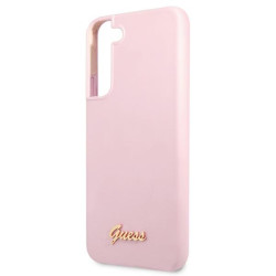 Guess GUHCS22MLSLMGLA Hardcase Silicone Script Metal Logo for Samsung Galaxy S22+ S906 / lavender
