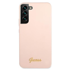 Guess GUHCS22MLSLMGPP Hardcase Silicone Script Metal Logo for Samsung Galaxy S22+ S906 / pink